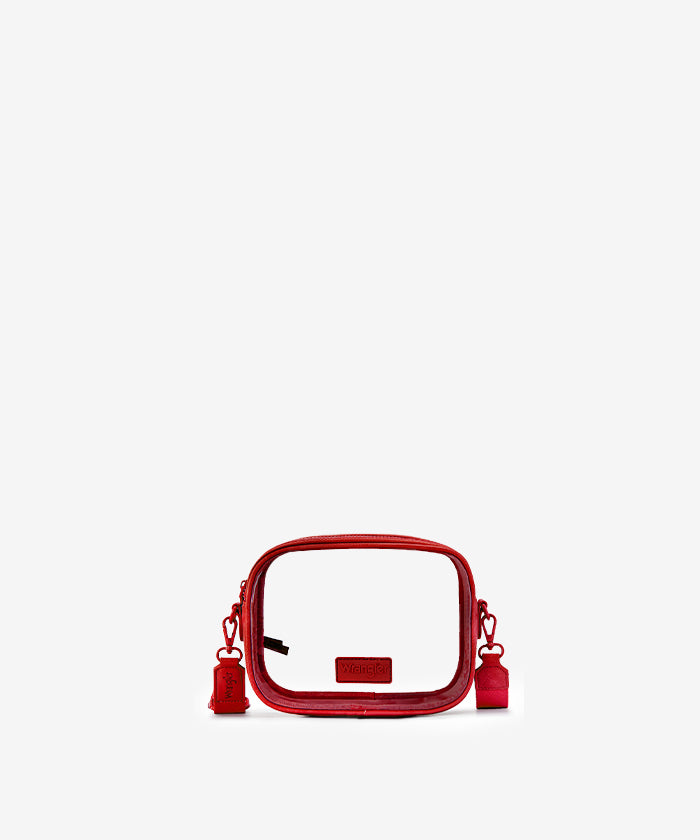 Wrangler Clear Crossbody Stadium Bag Red
