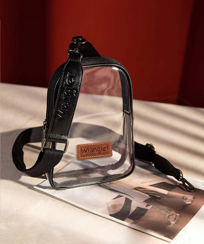 Wrangler Clear Sling Bag Black