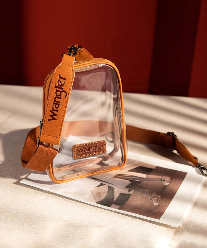 Wrangler Clear Sling Bag Brown