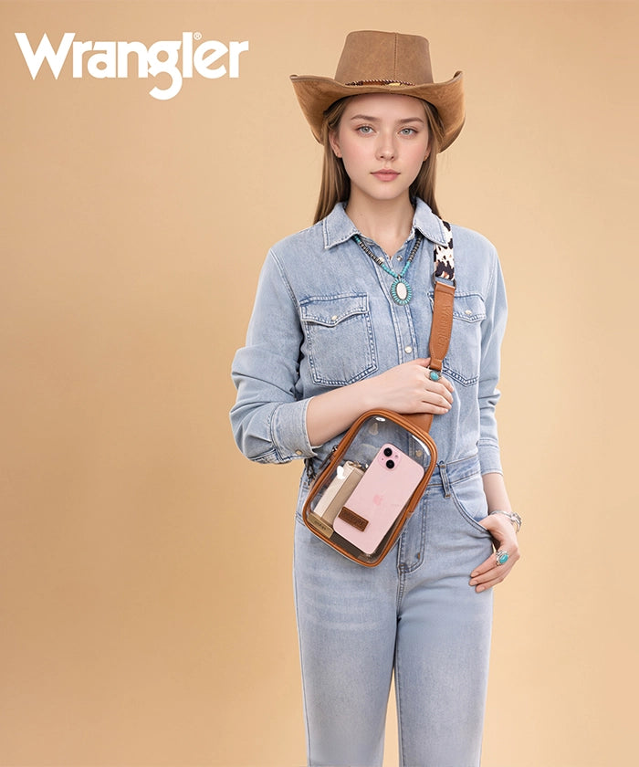 Wrangler Clear Sling Bag Cow-Brown
