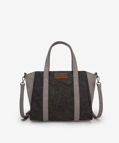 Wrangler Color Block Western Tote Bag Black