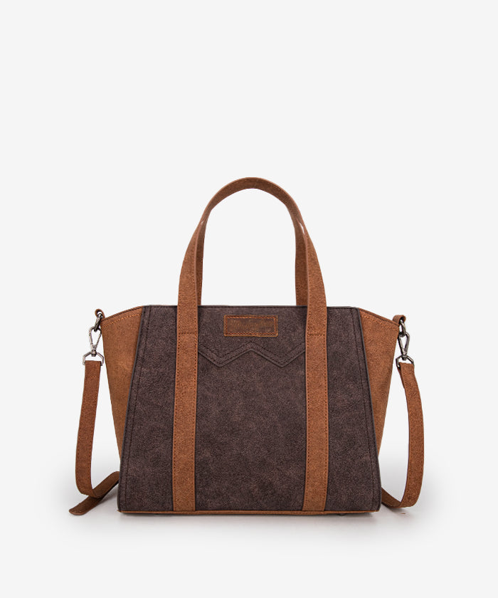 Wrangler Color Block Western Tote Bag Coffee
