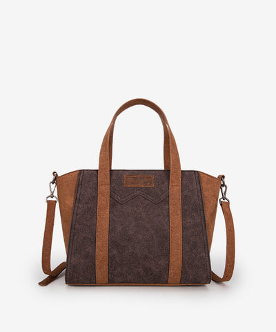 Wrangler Color Block Western Tote Bag Coffee