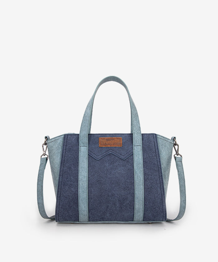 Wrangler Color Block Western Tote Bag Navy