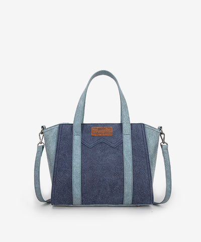 Wrangler Color Block Western Tote Bag Navy