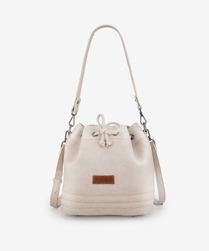 Wrangler Concealed Carry Bucket Crossbody Bag Beige