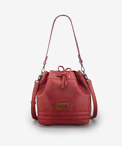 Wrangler Concealed Carry Bucket Crossbody Bag Burgundy