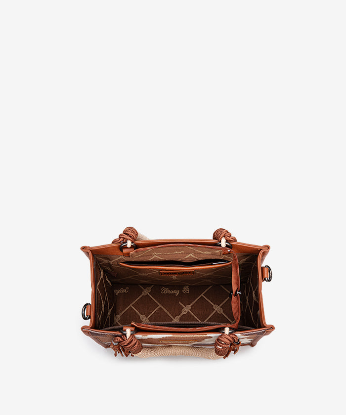 Wrangler CowPrint Rope Handle Tote Bag