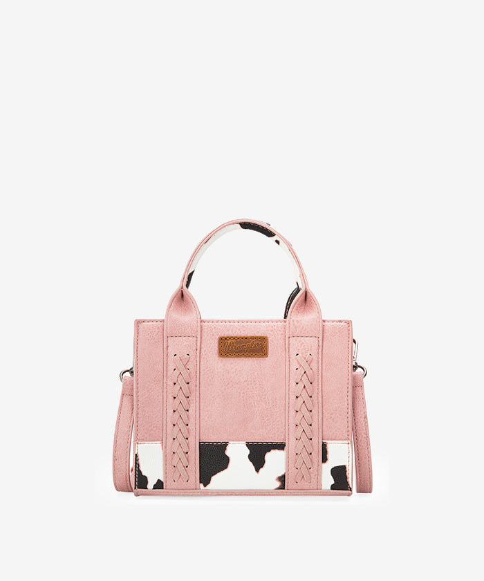 Wrangler Cow Print Accents Tote Bag Pink