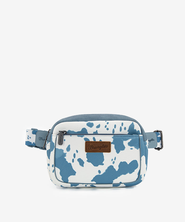 Wrangler Cow Print Fanny Pack Blue