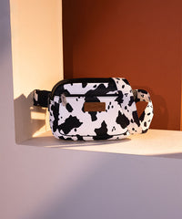 Wrangler Cow Print Fanny Pack Black