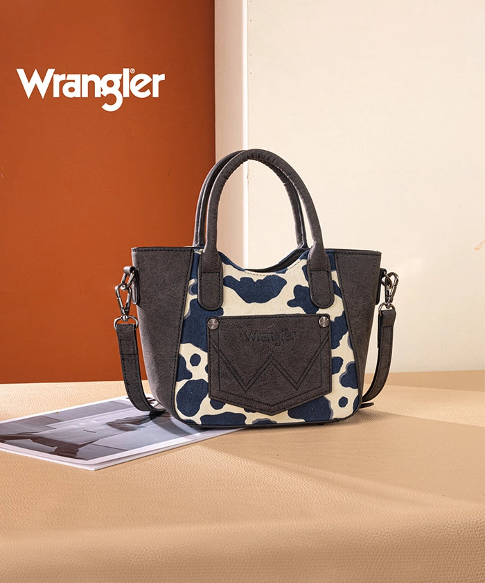 Wrangler Cow Print Mini Tote Bag Black