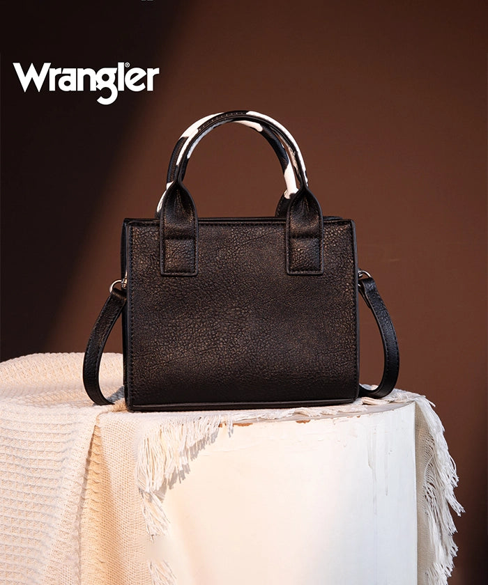 Wrangler Cow Print Mini Tote Bag Black