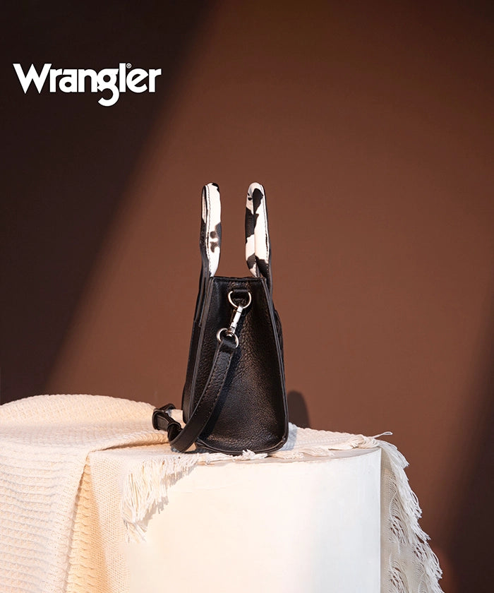 Wrangler Cow Print Mini Tote Bag Black