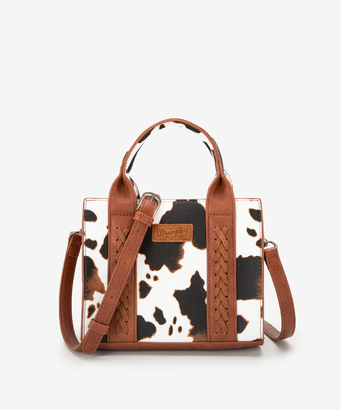 Wrangler Cow Print Mini Tote Bag Brown