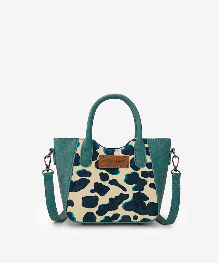 Wrangler_Cow_Print_Mini_Tote_Bag_Dark_Turquoise