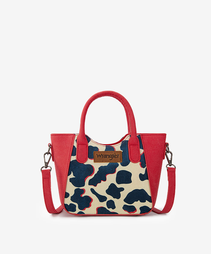 Wrangler Cow Print Mini Tote Bag Red