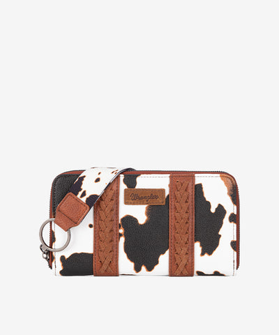 Wrangler Cow Print Wallet Brown