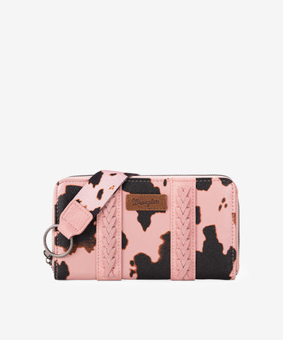 Wrangler Cow Print Wallet Pink