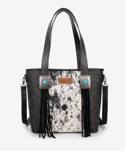 Wrangler_Cowhide_Fringe_Concealed_Carry_Purse_Black