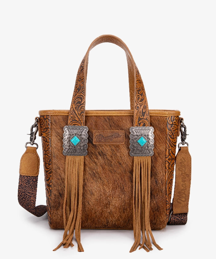 Wrangler Cowhide Fringe Concealed Carry Purse