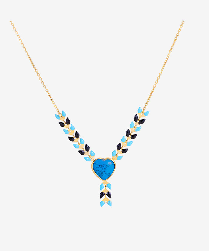 Wrangler Demeter’s Heart Onyx Necklace Turquoise