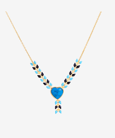 Wrangler Demeter’s Heart Onyx Necklace Turquoise