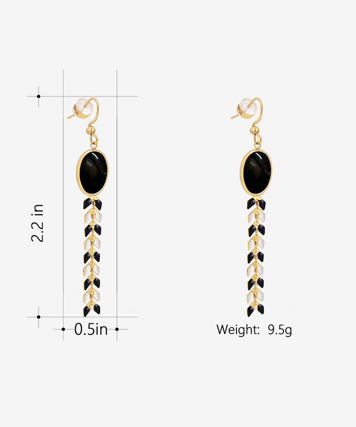 Wrangler Demeter’s Orb Onyx Earrings Black