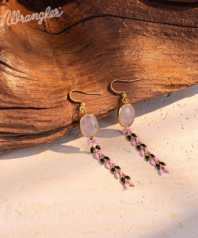 Wrangler Demeter’s Orb Onyx Earrings Pink