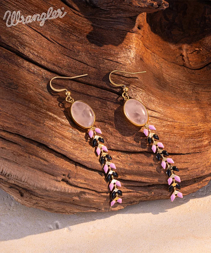 Wrangler Demeter’s Orb Onyx Earrings Pink