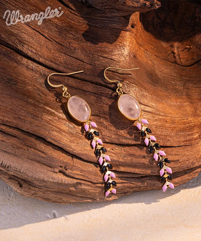 Wrangler Demeter’s Orb Onyx Earrings Pink