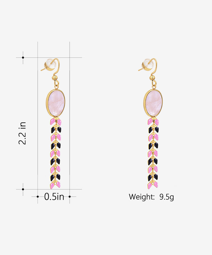 Wrangler Demeter’s Orb Onyx Earrings Pink