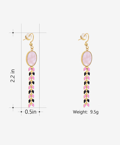 Wrangler Demeter’s Orb Onyx Earrings Pink