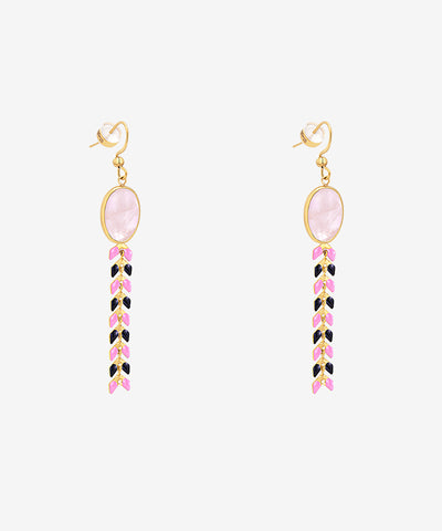 Wrangler Demeter’s Orb Onyx Earrings Pink