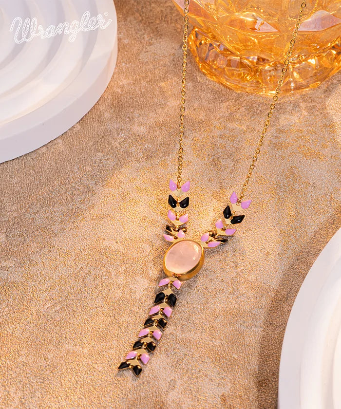 Wrangler Demeter’s Orb Onyx Necklace Pink