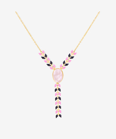 Wrangler Demeter’s Orb Onyx Necklace Pink