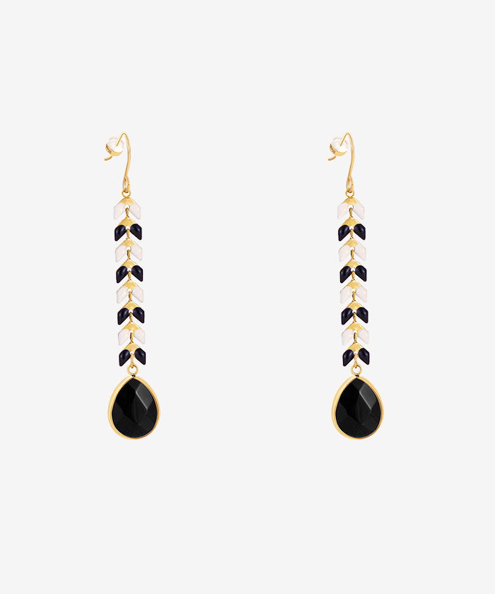 Wrangler Demeter’s Tear Onyx Earrings Black