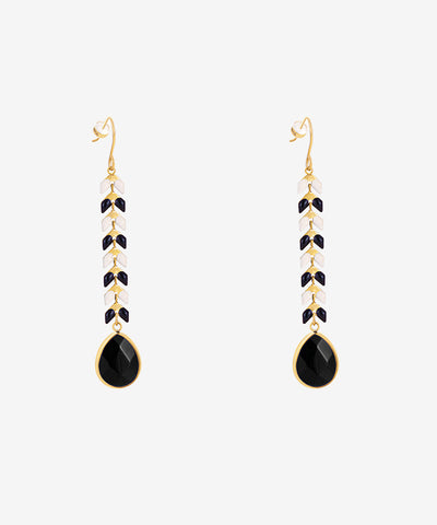 Wrangler Demeter’s Tear Onyx Earrings Black