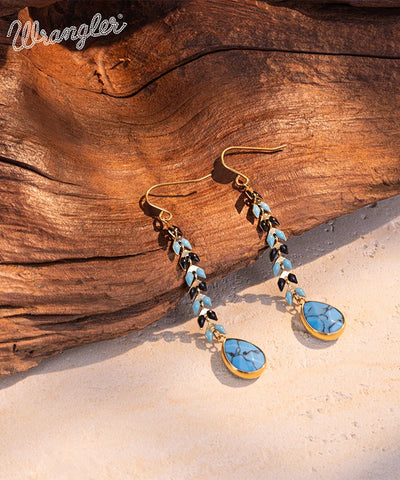 Wrangler Demeter’s Tear Onyx Earrings Turquoise