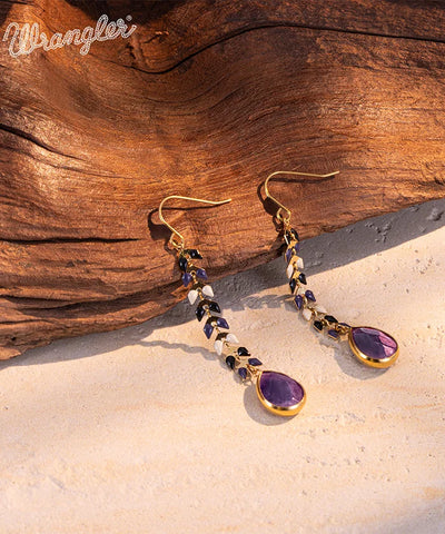 Wrangler Demeter’s Tear Onyx Earrings purple