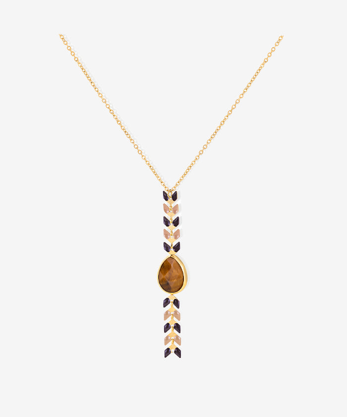 Wrangler Demeter’s Tear Onyx Necklace Brown