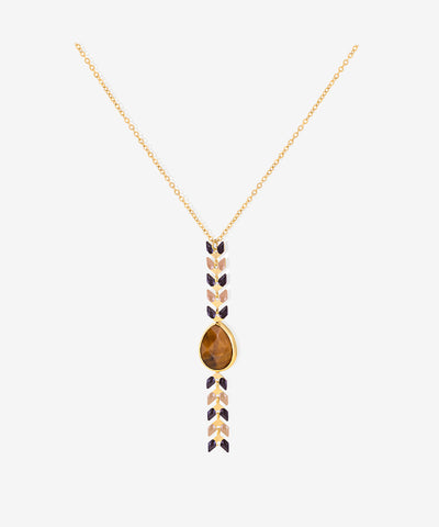 Wrangler Demeter’s Tear Onyx Necklace Brown