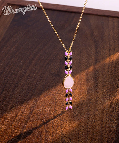 Wrangler Demeter’s Tear Onyx Necklace Pink