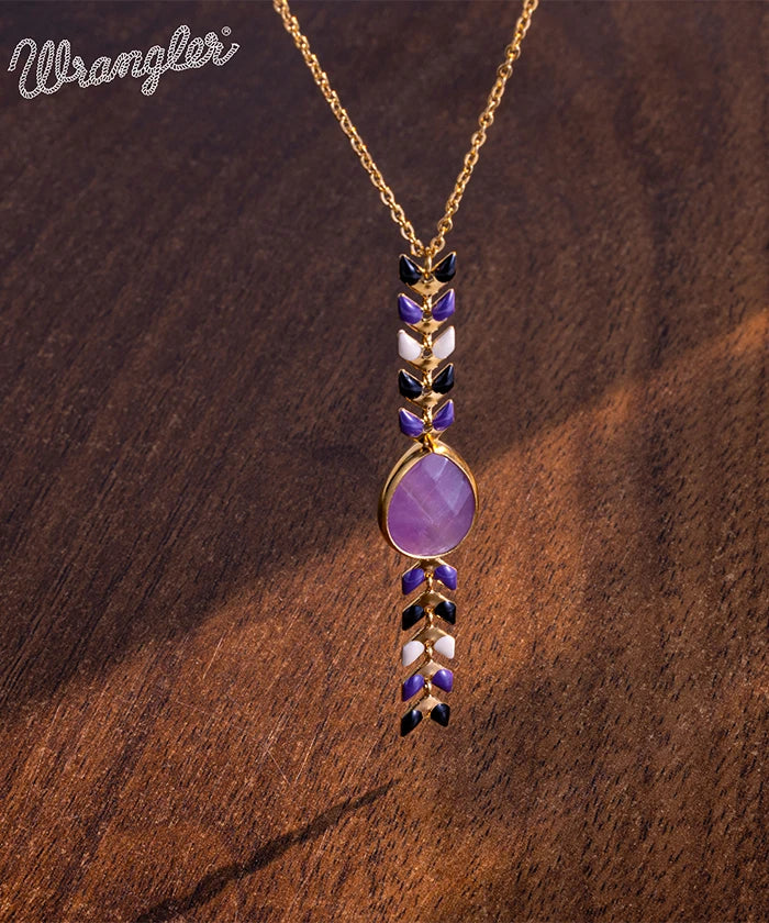 Wrangler Demeter’s Tear Onyx Necklace Purple