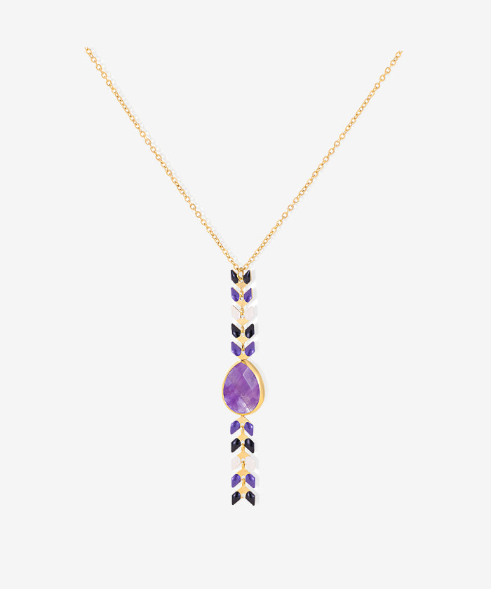 Wrangler Demeter’s Tear Onyx Necklace Purple