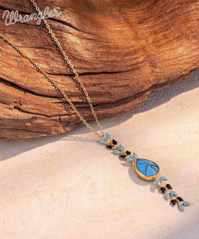 Wrangler Demeter’s Tear Onyx Necklace Turquoise