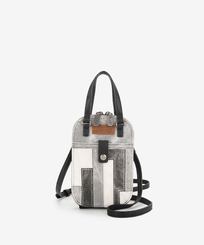 Wrangler_Denim-textured_Colorblock_Phone_Purse_Black