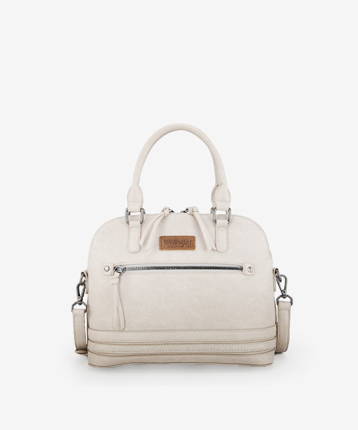 Wrangler Dome Satchel Crossbody Bag Beige