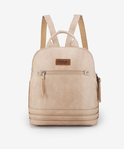 Wrangler Dome Zippered Backpack Tan