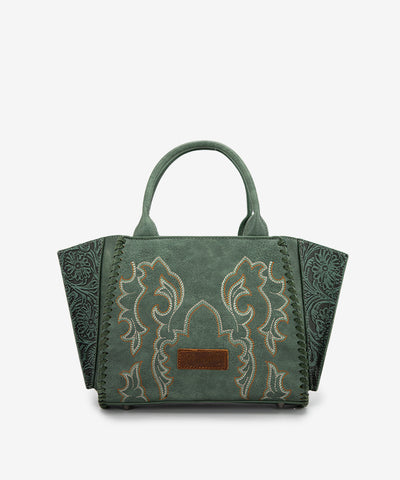 Wrangler_Embroidered_Boot_Scroll_Tote_Bag_Green